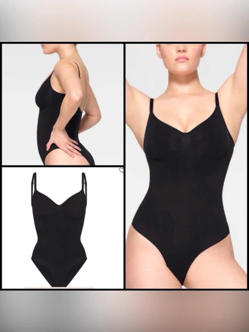 SKIMS Sculpt Full Brief Bodysuit | Black Onyx | Small | NWT - Picture 9 of 13
